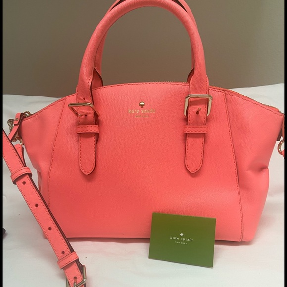 NEW KATE SPADE NEW YORK Charlotte Street Small Sloan Tote Bag Coral $398 - Picture 1 of 9